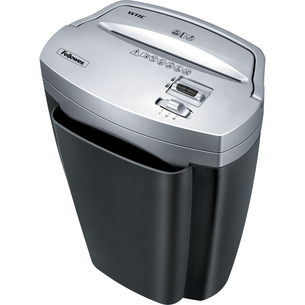 RELIABLE, MEDIUM DUTY SHREDDER FOR DESKSIDE USE. WIDE 9IN PAPER ENTRY. PATENTED