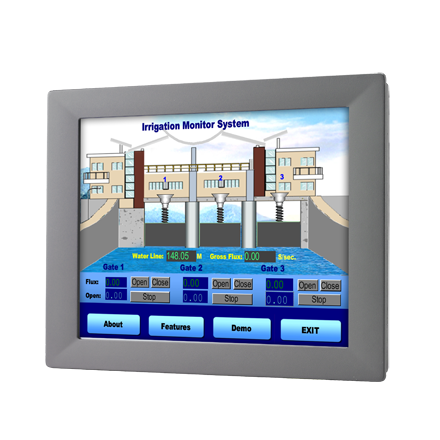 12 XGA IND. MONITOR W/RESISTIVE TS (RS232&USB)