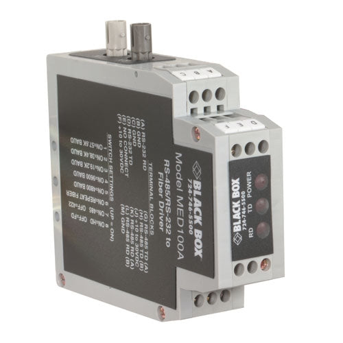 ASYNC RS-232/422/485 EXTENDER OVER FIBER - TERMINAL BLOCK TO MULTIMODE, ST, GSA,