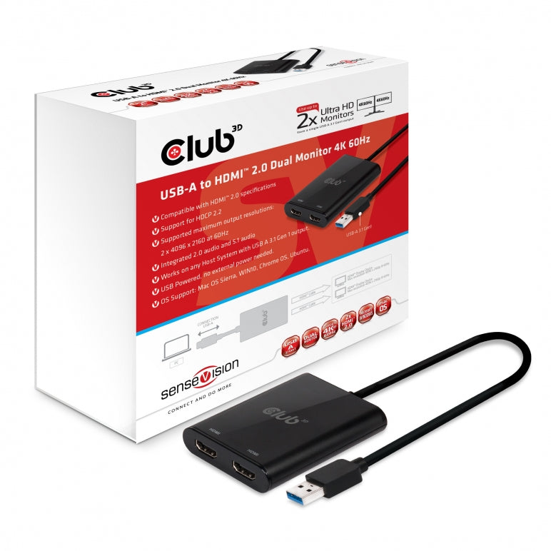 USB A 3.1 GEN 1 TO HDMI 2.0 DUAL MONITOR SUPPORT 4K60HZ.UNIQUE PRODUCT THAT ALLO