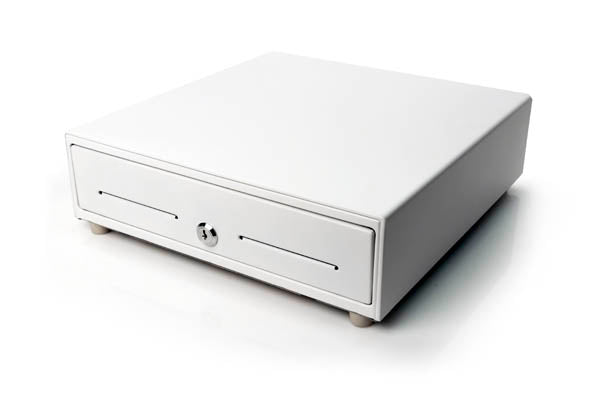 STAR MICRONICS, CASH DRAWER, CD3-1313WT45-S2, WHITE, 13X13, PRINTER DRIVEN, 4 BILL 5 COIN, 2 MEDIA SLOTS, CABLE INCLUDED