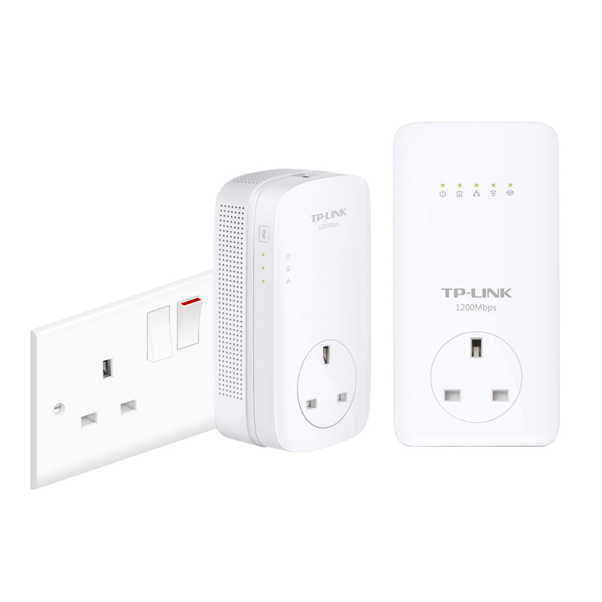 AV2000 2-PORT GIGABIT PASSTHROUGH POWERLINE STARTERKIT,2000MBPSPOWERLINEDATARATE