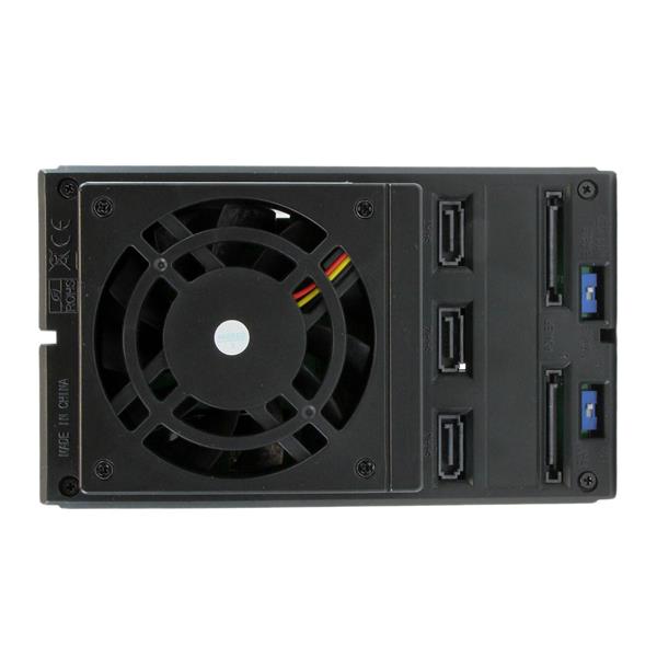 EASILY CONNECT AND HOT SWAP UP TO THREE 3.5 SATA/SAS HARD DRIVES FROM TWO 5.25 B