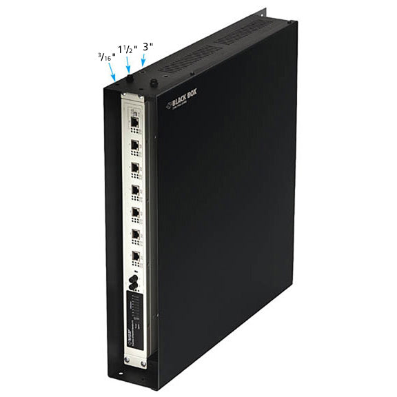 WALLMOUNT CABINET - 2U, 19.36IN W X 16IN D, 10-32, TAPPED RAILS, HOLES, GSA, TAA