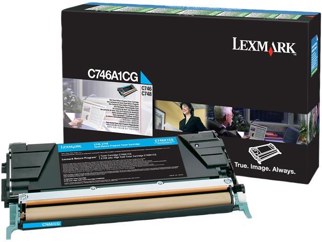 LEXMARK C746A4CG CYAN RETURN PROGRAM TONER CARTRIDGE TAA FOR USE IN C746,748 EST