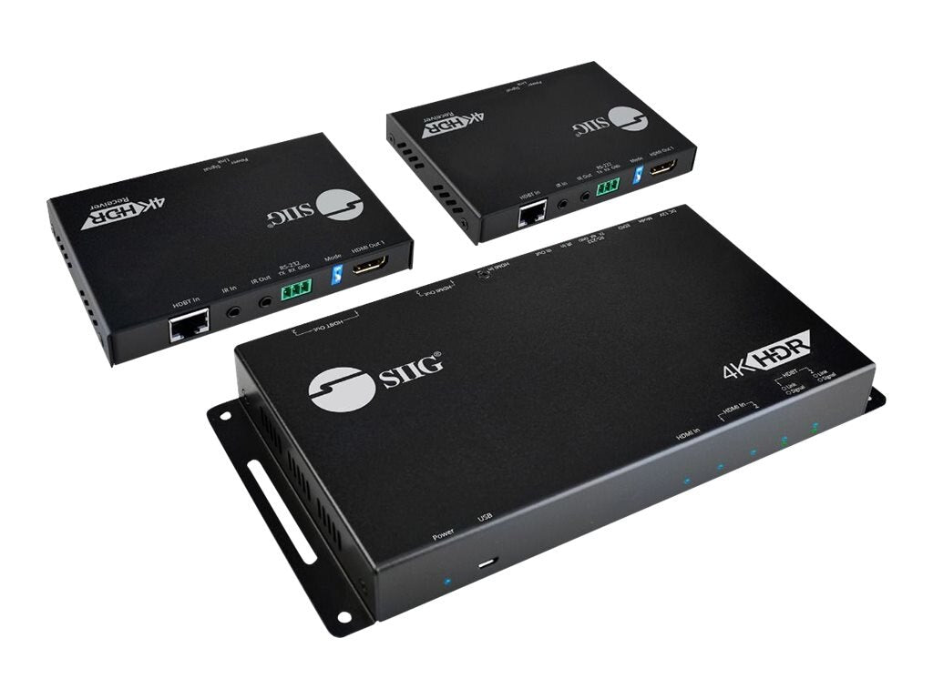 HDMI 2.0 1X2 HDBASET EXTENDER/SPLITTER, EXTENDS UP TO 2-PORTS 18GBPS 4K60HZ HDR