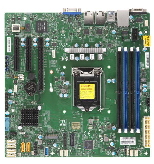 Supermicro MB MBD-X11SCL-F-B S1151 E-2100 C242 128GB DDR4 PCIE mATX Brown Box