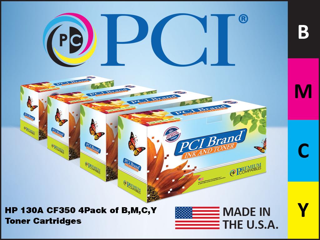 PCI REMAN CF350BMCY 4-PACK 130A TONERS