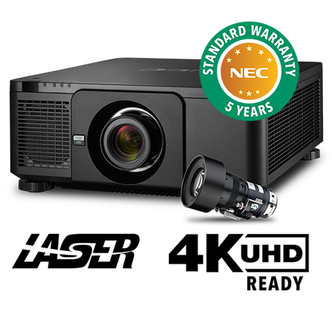 WUXGA 1920 x 1200 10000 LMNS DLP LASER PROJECTOR W NP18ZL LENS