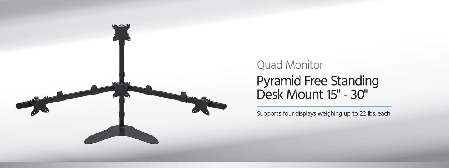 QUAD MONITOR FREE STANDING DESK MOUNT