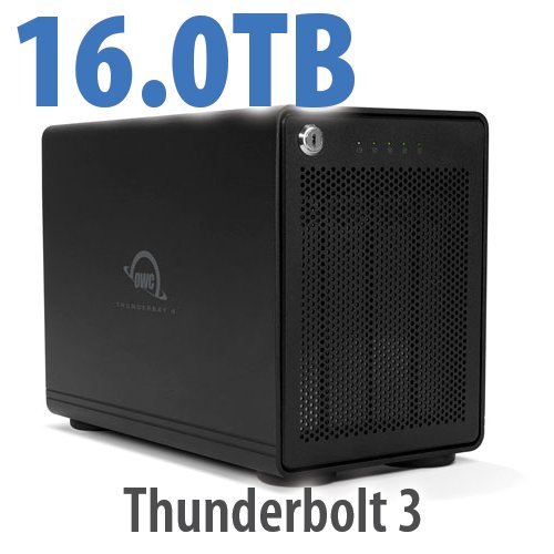 16.0TB OWC THUNDERBAY 4 RAID FOUR-DRIVE TBOLT 3 ENT HD EXT STOR SOLUTION