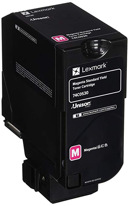 LEXMARK 74C0S30 MAGENTA TONER CARTRIDGE FOR USE IN CS720 ESTIMATED YIELD 7K