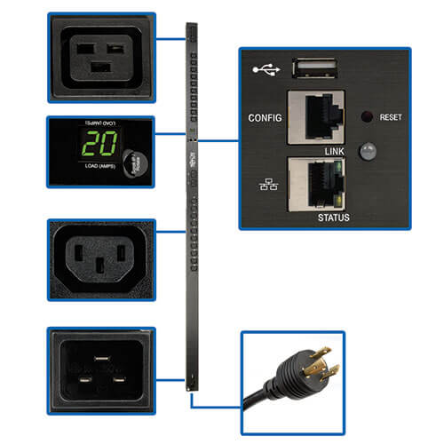 PDUMNV20HVLX - POWER DISTRIBUTION UNIT - VERTICAL (0U) - 208/230V - 3.7KW - (20)