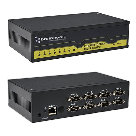 8 PORT RS232 ETHERNET TO SERIAL ADAPTER