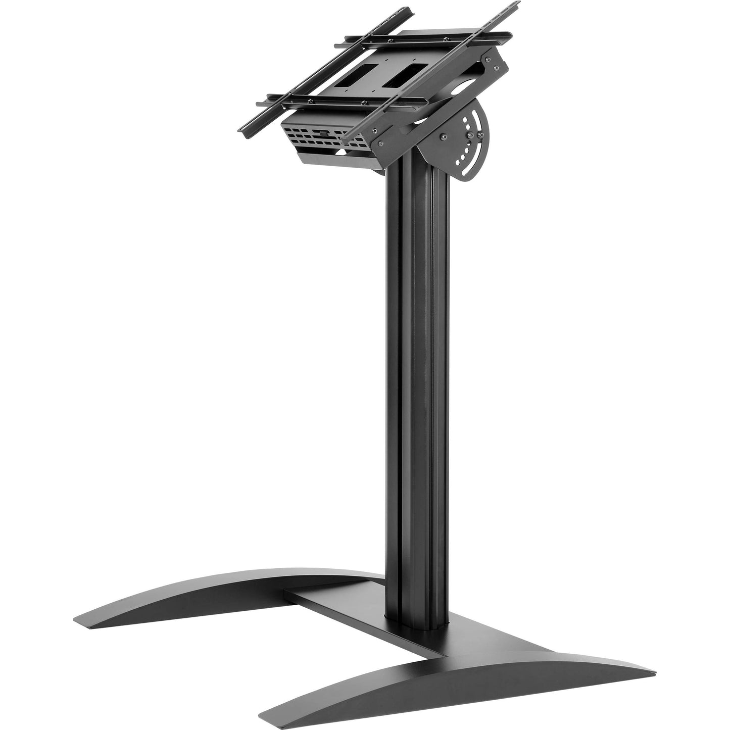 KIOSK STAND - BLACK - SECURE MEDIA PLAYER STORAGE BELOW THE DISPLAY WITH SIMPLE