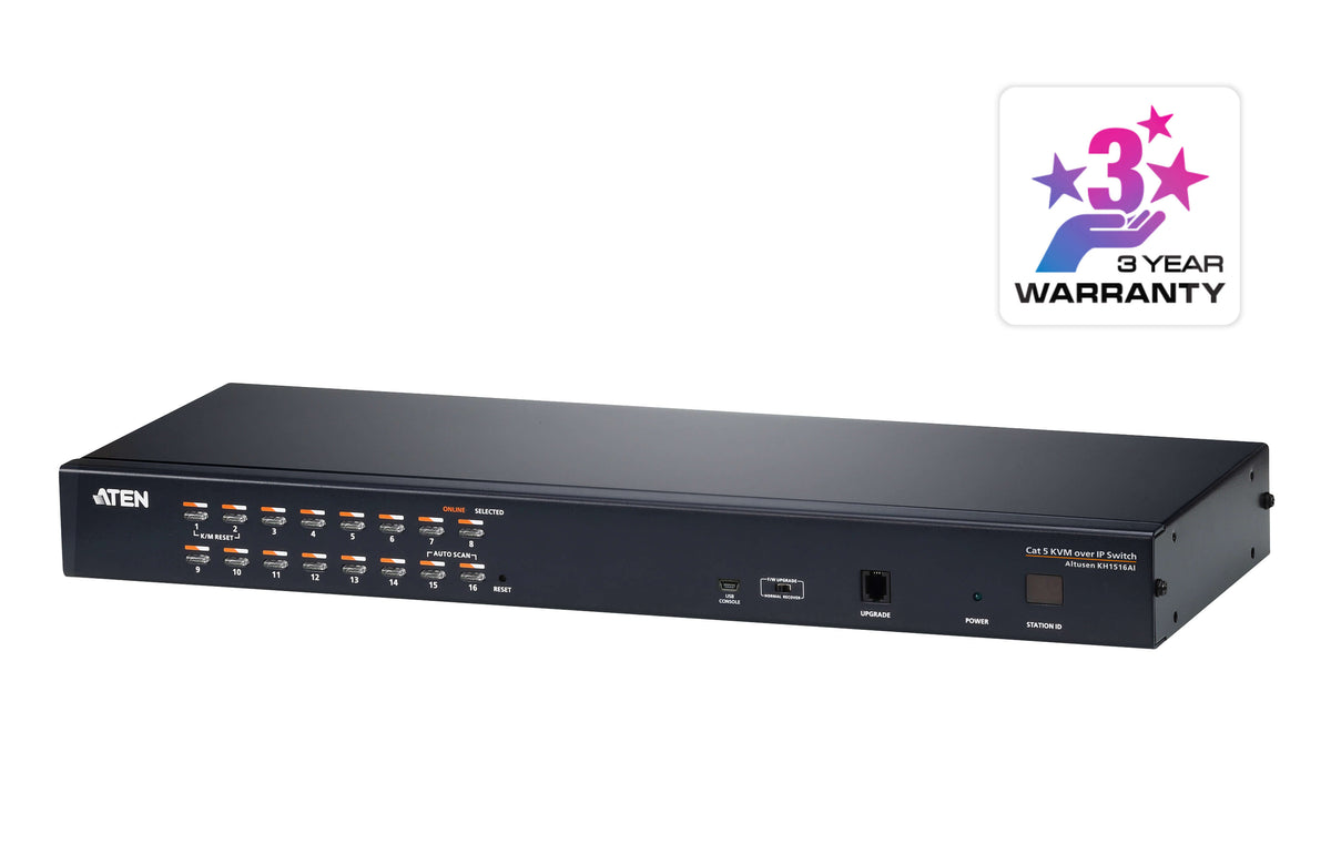 1 USER 16-PORT CAT5 IP KVM