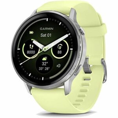 Garmin Venu 4 45 mm. Silver with Citron Silicone band