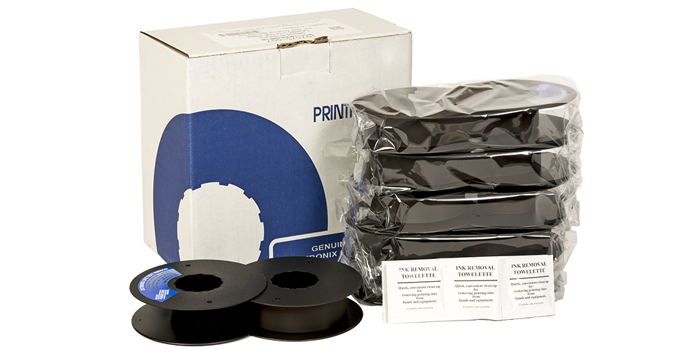 PRINTRONIX P5000 EXTENDED LIFE TEXT & OCR RIBBON, 6 PACK. YIELDS 27M CHARACTERS/