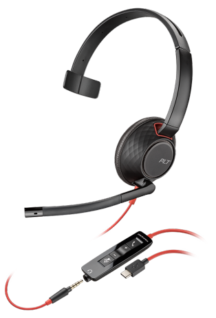 HPI POLY BLACKWIRE C5220 USB-A HS DUAL-EAR HEADSET W BOOM MIC - USB-A