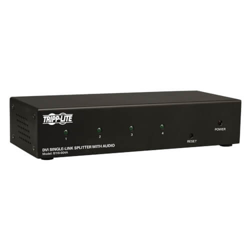 EATON TRIPP LITE SERIES 4-PORT DVI SPLITTER WITH AUDIO AND SIGNAL BOOSTER - SING