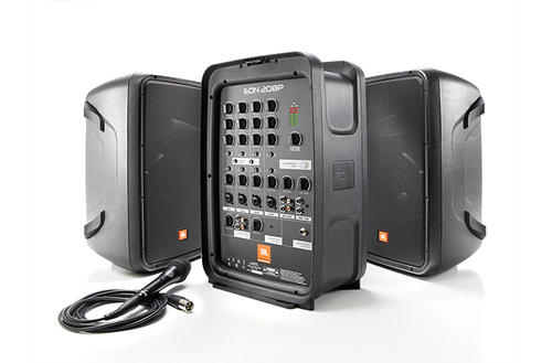 JBL PORTABLE 8 INCH 2-WAY PA WITH 8-CHANNEL POWERED MIXER AND BLUETOOTH