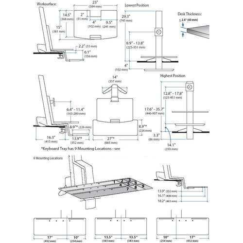 WORKFIT-S SIT-STAND WKSTN