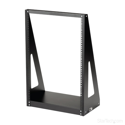 StarTech 16U 2-POST OPEN FRAME DESKTOP RACK UNIT FOR 19IN SERVERS/DATA/STUDIO UNITS - FOR