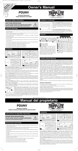 EATON TRIPP LITE SERIES 1.9-3.8KW SINGLE-PHASE 120-240V BASIC PDU, 14 OUTLETS (1