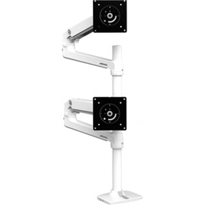 ERGOTRON 45-509-216 LX DUAL STACKING ARM WITH TALL POLE (WHITE)