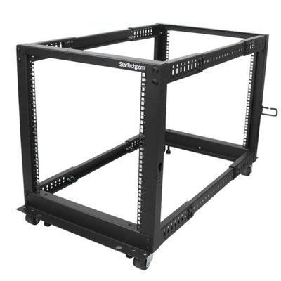 StarTech 12U Adj Depth 4 Post Rack