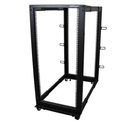 StarTech 25U Adj Depth 4 Post Rack