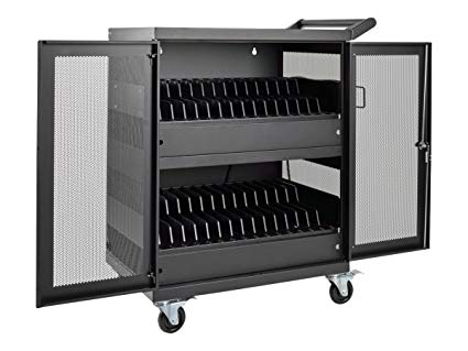 MULTI-DEVICE CHARGING CART, 32 AC OUTLETS, CHROMEBOOKS AND LAPTOPS, WALL-MOUNT O