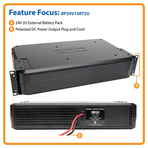 EATON TRIPP LITE SERIES EXTERNAL 24V 2U EXTERNAL RACK/TOWER BATTERY PACK FOR SEL