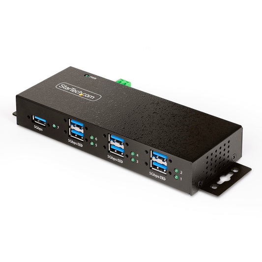 StarTech 7-PORT MANAGED USB HUB - HEAVY DUTY WITH METAL INDUSTRIAL HOUSING, ESD & SURGE P