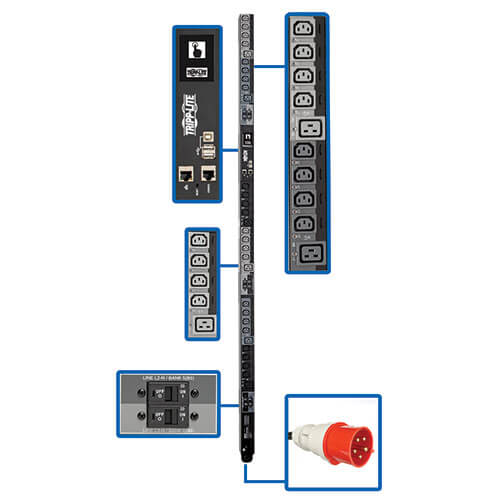 EATON 23KW 220-240V 3PH SWITCHED PDU - LX INTERFACE, GIGABIT, 30 OUTLETS, IEC 30