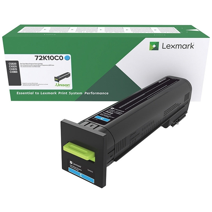 LEXMARK CS820 CX820 CX825 CX860 CYAN RETURN PROGRAM TONER CARTRIDGE