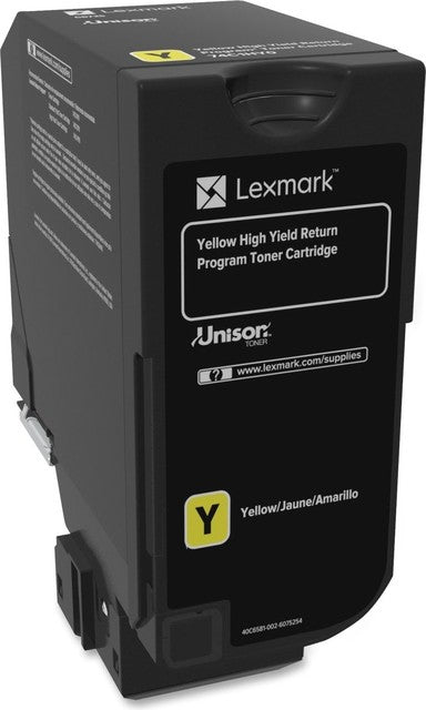 LEXMARK 74C1HY0 YELLOW RETURN PROGRAM TONER CARTRIDGE