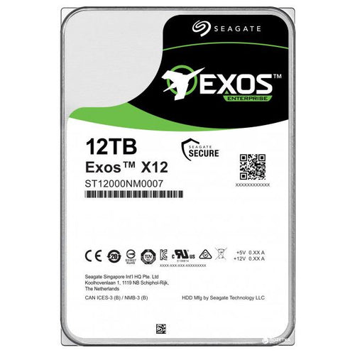 SEAGATE 12TB EXOS SATA 6G 3.5IN 512E 4KN 256MB