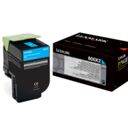 LEXMARK 80C0X20 CYAN TONER CARTRIDGE FOR USE IN CX510 ESTIMATED YIELD 4K