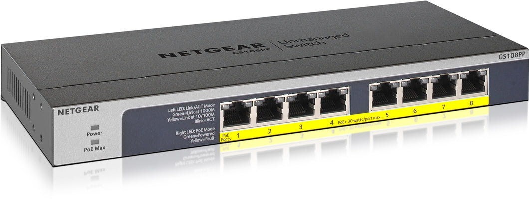 8PORT POE/POE+ GIGABIT ENET