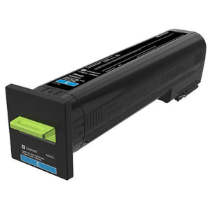 LEXMARK 82K0XCG CYAN RETURN PROGRAM TONER CARTRIDGE TAA FOR USE IN CX825,860 EST