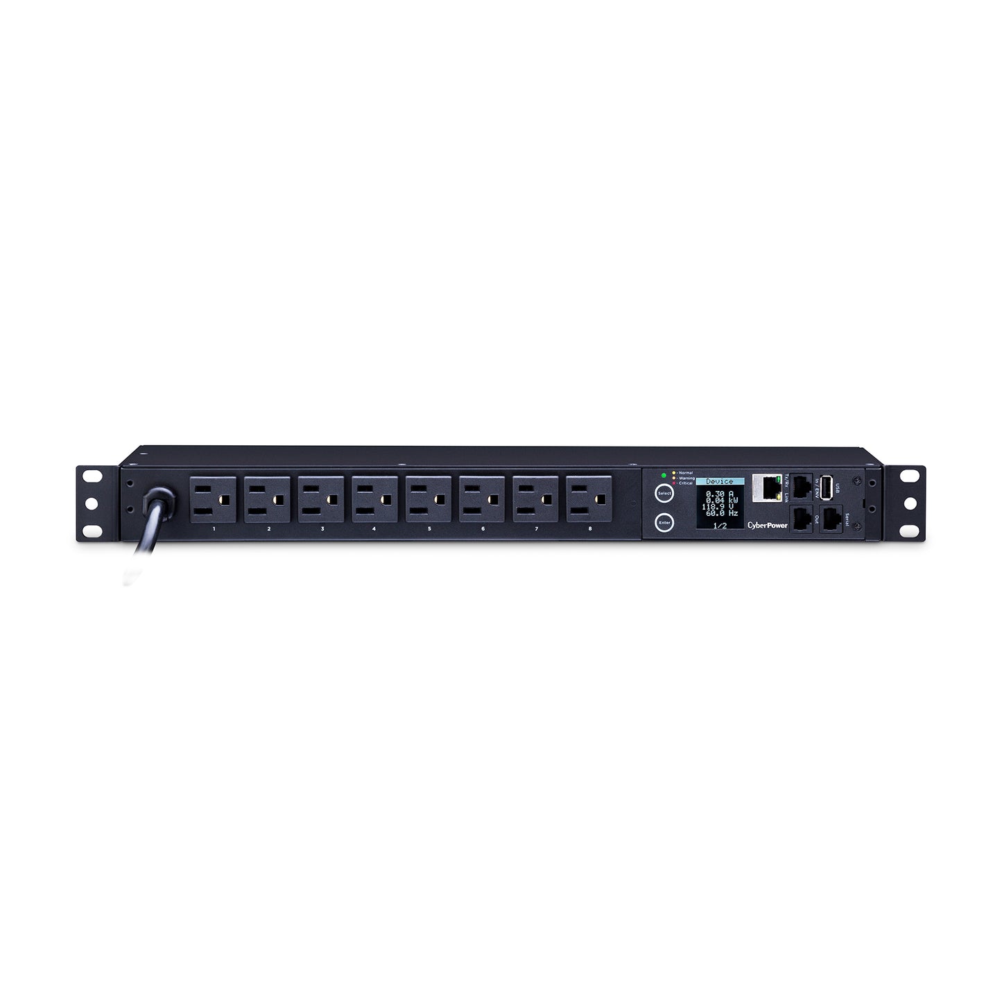 120V (8) 5-15R OUTLETS 5-15P 12FT CORD SNMP 1U 3 YEAR WARRANTY