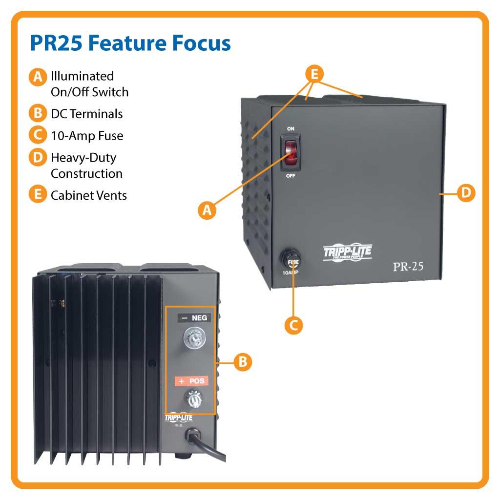 25 AMP DC POWER SUPPLY 120VAC