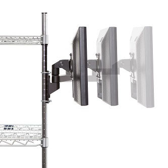 HAT Wire Shelving Mnt articl extn 14.9in BLK