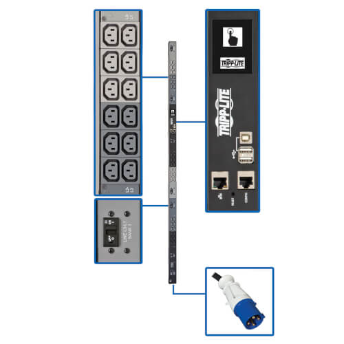 TRIPP LITE SERIES 18.7KW 200-240V 3PH MONITORED PDU - LX INTERFACE, GIGABIT, 36