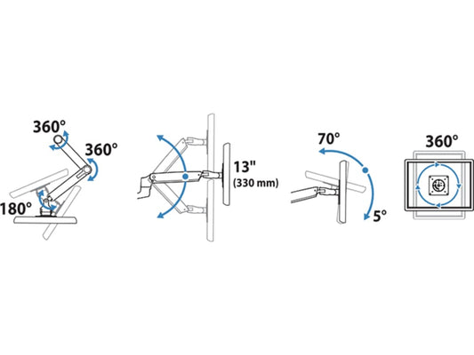 ERGOTRON LX DUAL STACKING ARM, EXTENSION AND COLLAR KIT, BRIGHT WHITE.