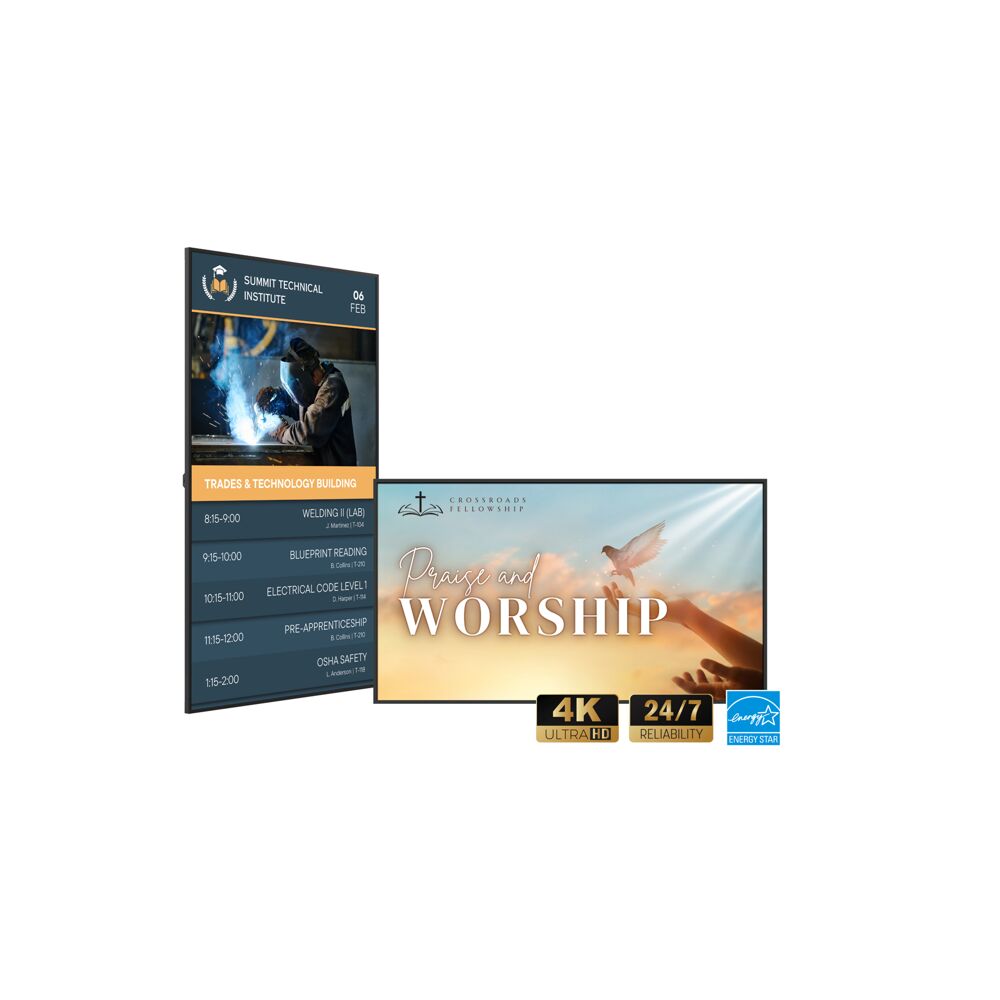 PLANAR SIMPLICITY E SERIES 50" UHD D-LED 500 NIT 24X7 LAND/PORT MOUNT INCLUDED