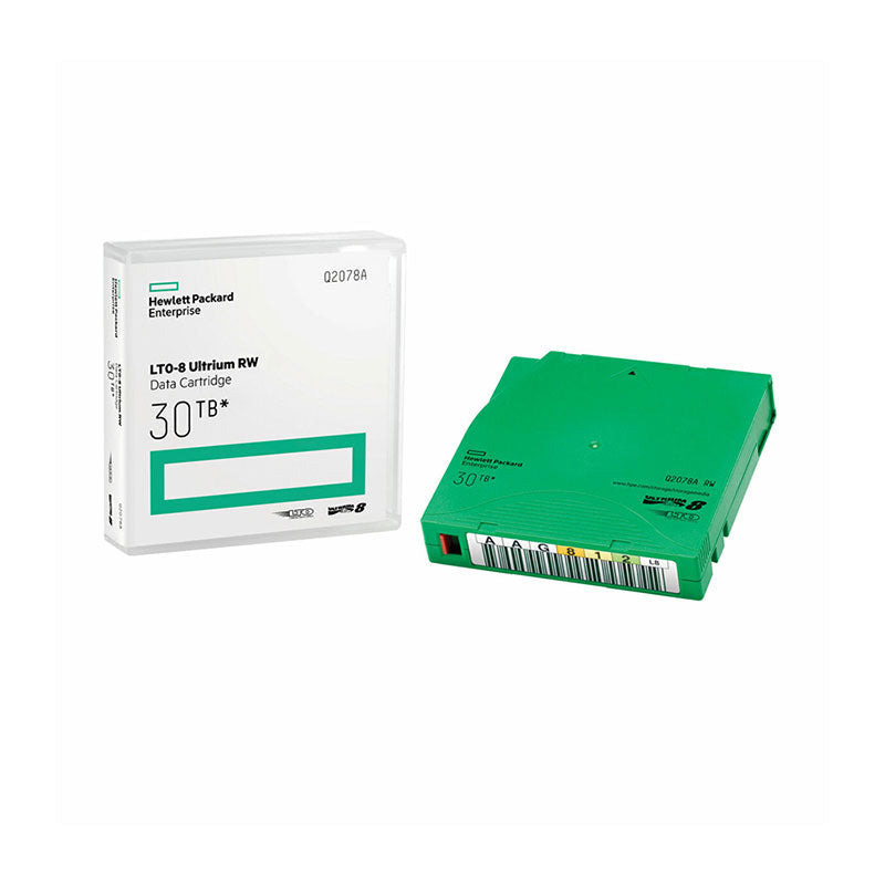 HPE LTO, Ultrium-8, 12TB/30TB, RW, Custom Labeled, 20/PK, with Cases
