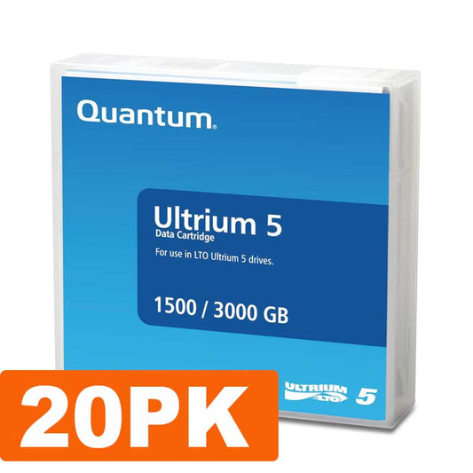 Quantum Tape, LTO, Ultrium-5, 1.5TB/3.0TB, 20/pk W/Cases
