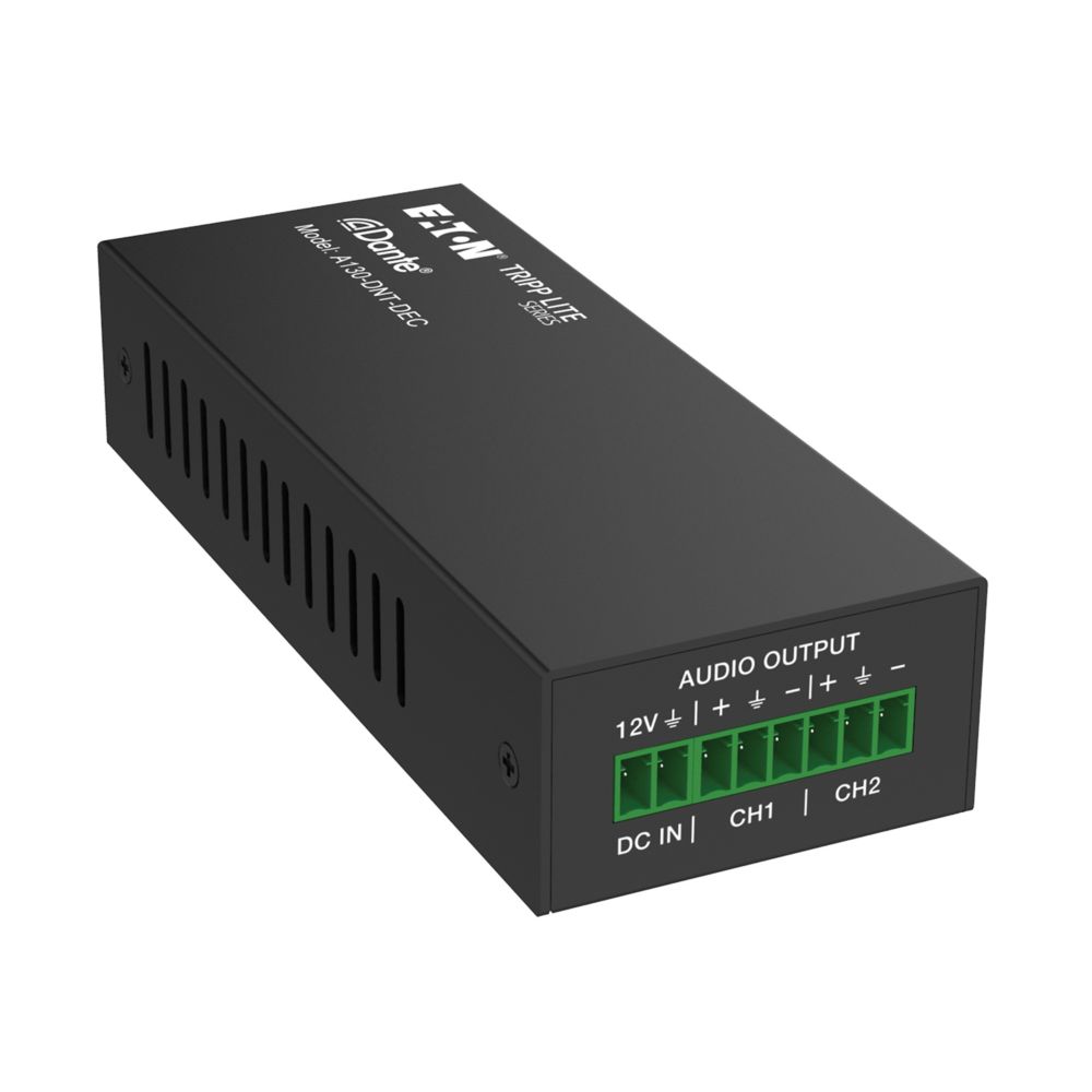 EATON 2-CHANNEL ANALOG AUDIO DECODER POE 100M PCM 2.0 44.KHZ/48KHZ/96KHZ